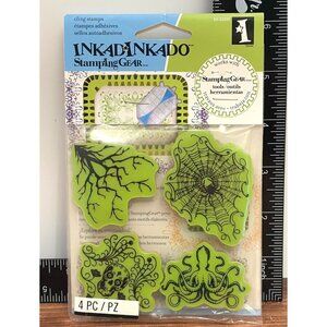 !USED ONCE Inkadinkado Stamping Gear Cling Stamp Set 65-32035 HALLOWEEN OCTOPUSS